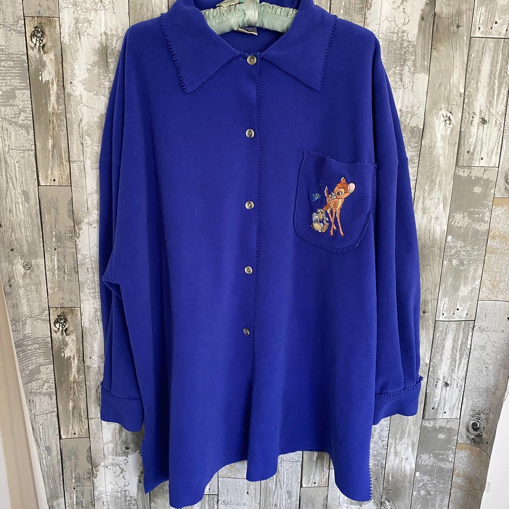 VTG Disney Catalog blue bambi fleece jacket 2X